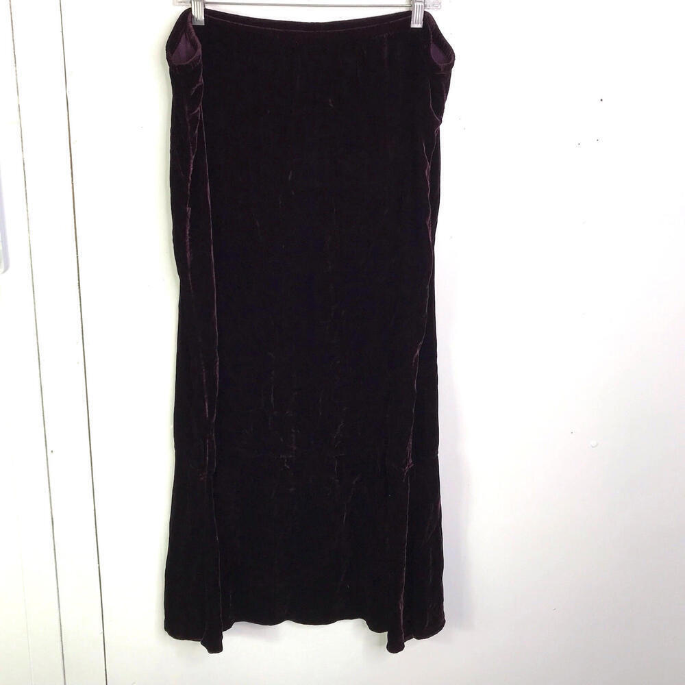 Kleen Skirt Vintage Womens Large Maxi O blood Velvet Whimsigoth Witchy Dark